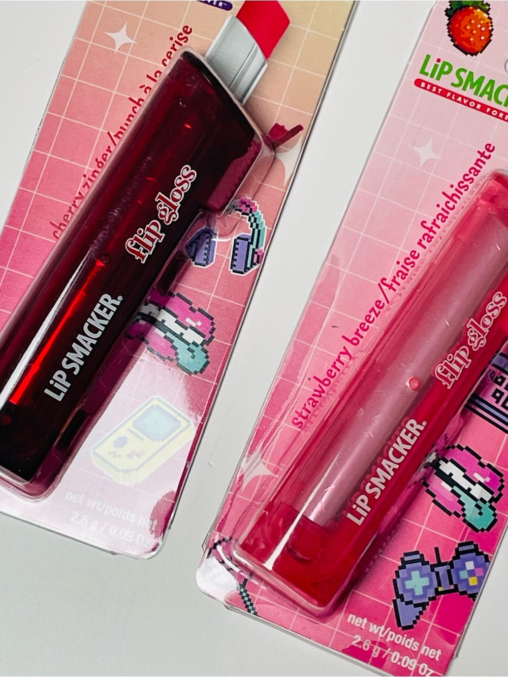 Set Lip Smacker Flip Gloss Strawberry Grape Cherry Fizz Brand New 2026 Complete - Picture 3 of 4